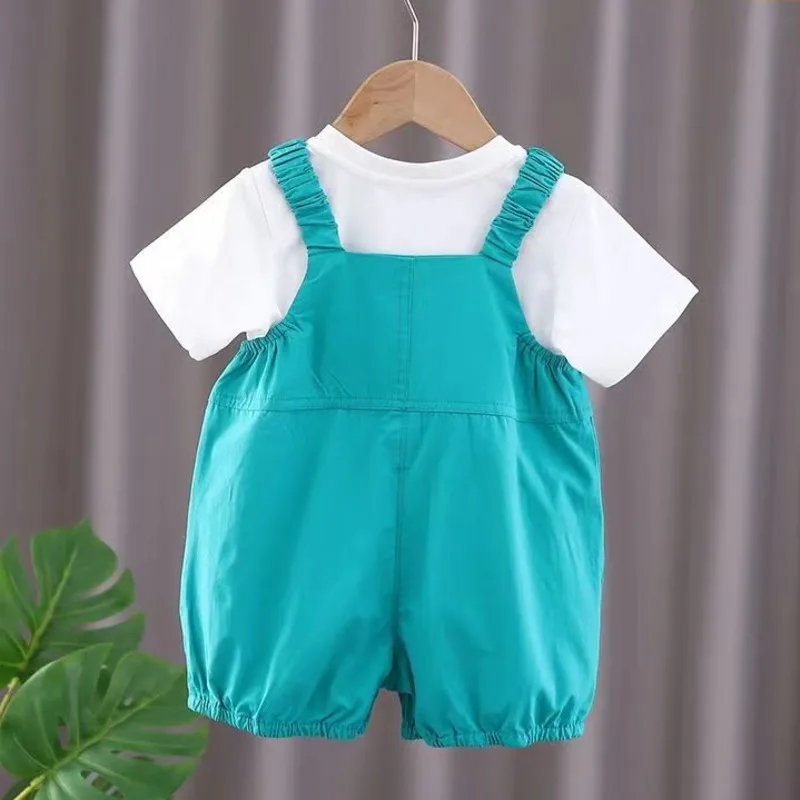 kf-S482a445b6b9844b7af3b5b0149c7eb21A-New-Summer-Baby-Clothes-Suit-Children-Girls-Cute-Short-Sleeved-T-Shirt-Overalls-2Pcs-Sets-Toddler