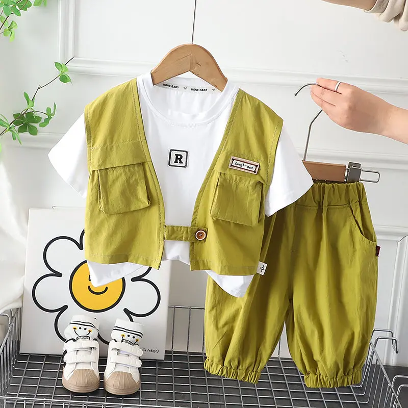 kf-S702bd4f7cc6b4109a804aa00bdbdacf85-New-Summer-Baby-Clothes-Suit-Children-Boys-Girls-Gentleman-T-Shirt-Shorts-2Pcs-Set-Toddler-Casual