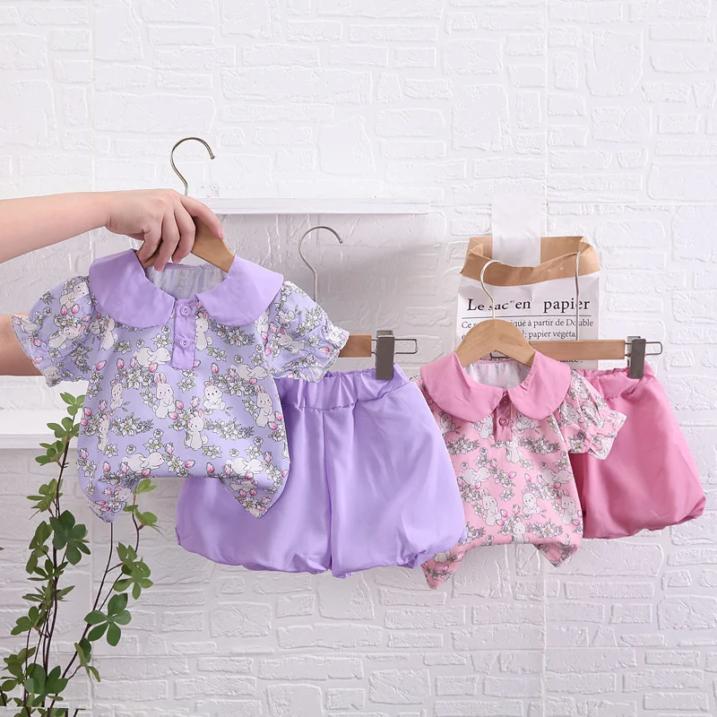 kf-S752538a190ec4f86adbd60880a63bb48r-New-Summer-Baby-Clothes-Children-Girls-Fashion-Cartoon-T-Shirt-Shorts-2Pcs-Sets-Toddler-Casual-Costume