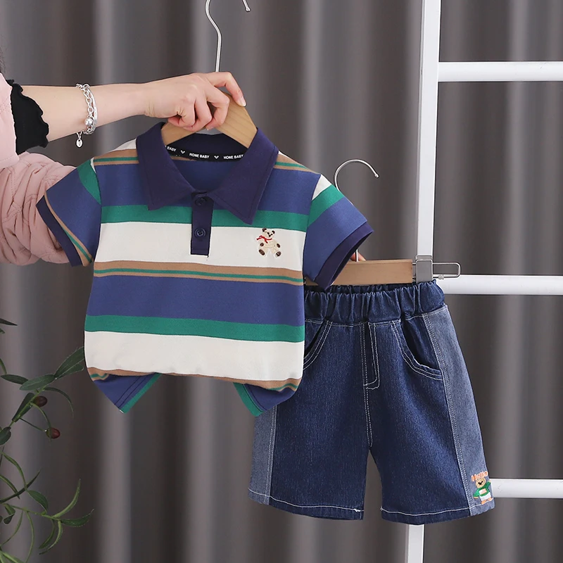 kf-S834568d151ad420d937d30421fc34a9b2-New-Summer-Baby-Clothes-Suit-Children-Boys-Fashion-Striped-T-Shirt-Shorts-2Pcs-Set-Toddler-Casual
