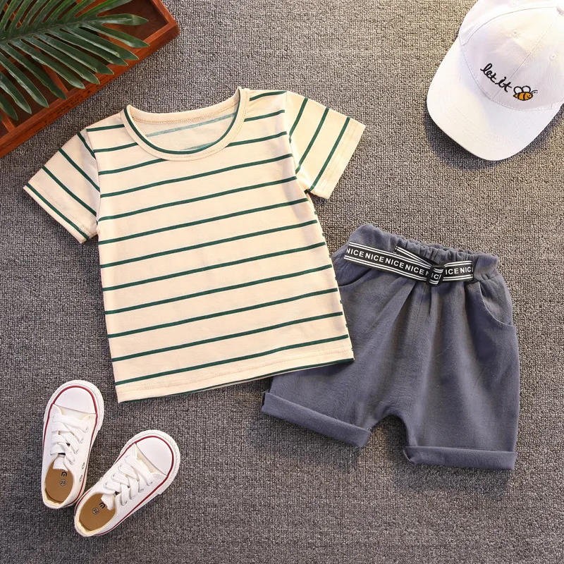 kf-S8386d993e2e64bde91358f0262381e74s-New-Summer-Baby-Clothes-Suit-Children-Boys-Striped-T-Shirt-Shorts-2Pcs-Set-Toddler-Casual-Costume