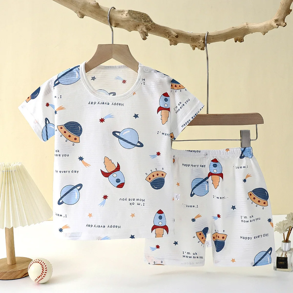 kf-Sa2f0bc763b9f4c678550ffab1af4bbfdg-Children-s-Clothing-Summer-Short-Sleeve-Home-Sleepwear-Children-Sets-Kids-Clothes-Boy-Girl-T-shirt