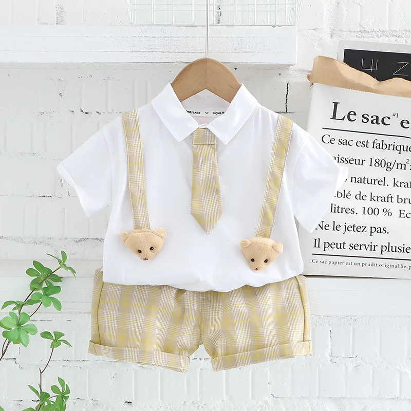 kf-Sb28e247c3a6b4d80a33c7c4756def44aE-New-Kids-Clothes-Suit-Summer-Children-Boy-Girl-Patchwork-T-Shirt-Shorts-2Pcs-Set-Baby-Toddler