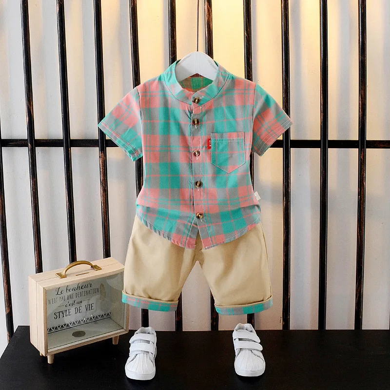 kf-Sc9b70ca390b345d8930bcd84213aef08k-New-Summer-Baby-Clothes-Suit-Children-Boys-Casual-Plaid-Shirt-Shorts-2Pcs-Sets-Kids-Outfits-Toddler