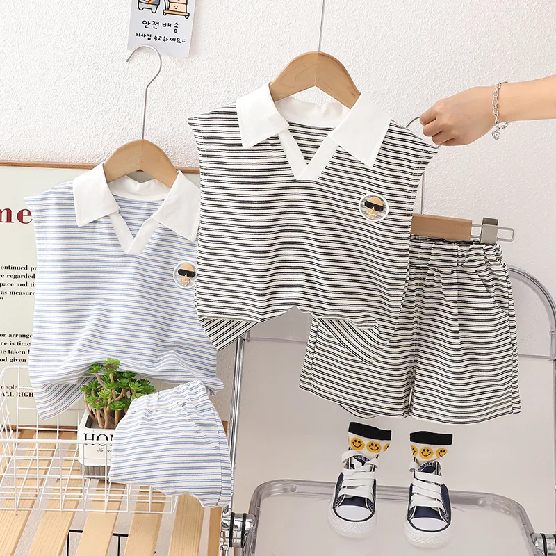 kf-Scfbee529d06d4b7ea62b77532aeb1477P-New-Summer-Baby-Clothes-Suit-Children-Boys-Casual-Striped-Vest-Shorts-2Pcs-Sets-Infant-Outfits-Toddler