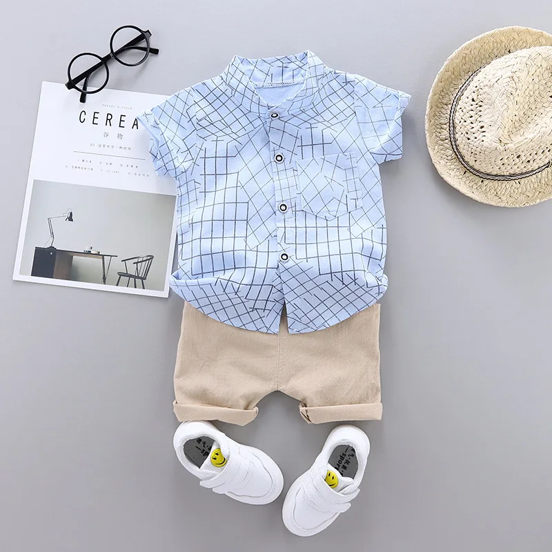 kf-Sd299cd351ee240c482b891e70c00c0eaf-New-Summer-Baby-Clothes-Suit-Children-Boys-Casual-Plaid-Shirt-Shorts-2Pcs-Sets-Infant-Outfits-Toddler