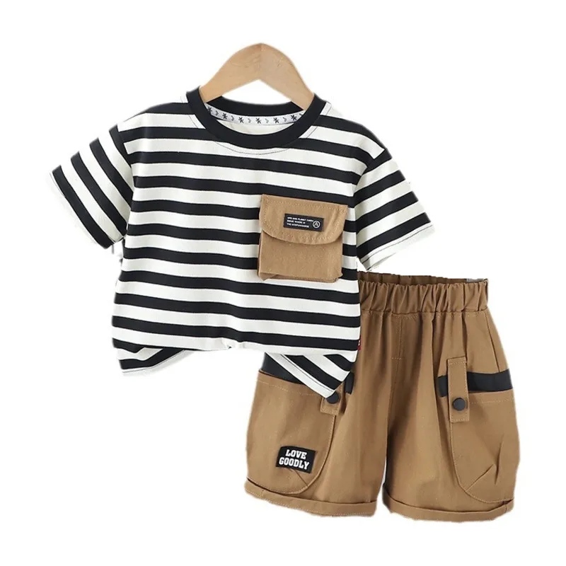 kf-Sf3798fea7a8a4982a7dab7c00efd22fbo-New-Summer-Baby-Clothes-Suit-Children-Boys-Casual-Striped-T-Shirt-Shorts-2Pcs-Set-Infant-Outfits